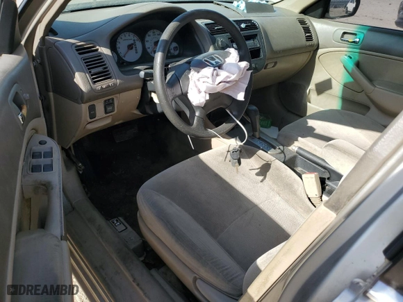 2002 Honda Civic LX with VIN 2HGES16592H539113, listed as a Copart auction lot 49825885 with 0 mi miles and Salvage Title. Bid and sale history available at carsss.com. Image 8.