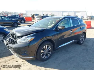 2015 Nissan Murano S with VIN 5N1AZ2MH7FN230762, listed as a IAAI auction lot 41011815 with 98,331 mi miles. Bid and sale history available at carsss.com. Image 2.