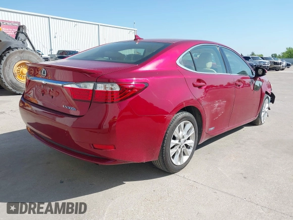 2013 Lexus ES 300h with VIN JTHBW1GG4D2001466, listed as a IAAI auction lot 41812800 with 110,662 mi miles and . Bid and sale history available at DreamBid. Image 4.