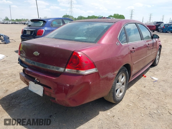 2009 Chevrolet Impala LT with VIN 2G1WT57N691159549, listed as a IAAI auction lot 42203935 with 190,025 mi miles and . Bid and sale history available at DreamBid. Image 4.