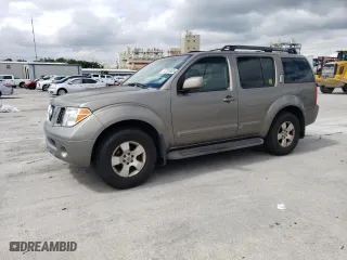 2005 Nissan Pathfinder XE with VIN 5N1AR18U05C790943, listed as a Copart auction lot 52355055 with 143,514 mi miles and Clean Title. Bid and sale history available at carsss.com. Image 1.