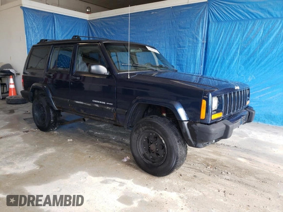 2001 Jeep Cherokee Sport with VIN 1J4FF48S81L620370, listed as a Copart auction lot 61663745 with 158,512 mi miles and Clean title. Bid and sale history available at DreamBid. Image 4.