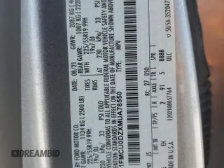 2021 Ford Escape Titanium Hybrid with VIN 1FMCU0DZXMUA78550, listed as a Copart auction lot 53389595 with 104,371 mi miles and Salvage title. Bid and sale history available at DreamBid. Image 13.