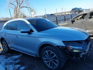 2021 Audi Q5 Premium Plus with VIN WA1BAAFY0M2013652, listed as a IAAI auction lot 41339877 with 99,523 mi miles. Bid and sale history available at carsss.com. Image 14.