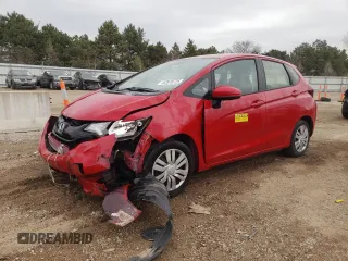 2016 Honda Fit LX with VIN JHMGK5H53GX021057, listed as a Copart auction lot 52970725 with 38,181 mi miles and Salvage title. Bid and sale history available at DreamBid. Image 1.