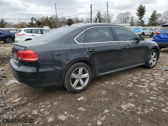 2013 Volkswagen Passat SE with VIN 1VWBP7A33DC092342, listed as a Copart auction lot 45285785 with 0 mi miles and Salvage Title. Bid and sale history available at carsss.com. Image 3.