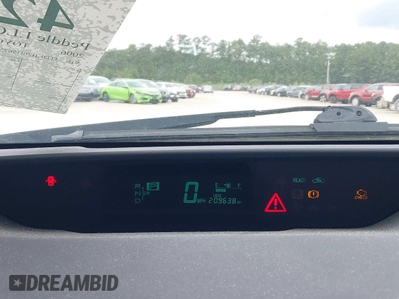 2006 Toyota Prius with VIN JTDKB20U567529834, listed as a IAAI auction lot 42119723 with 209,638 mi miles. Bid and sale history available at carsss.com. Image 7.