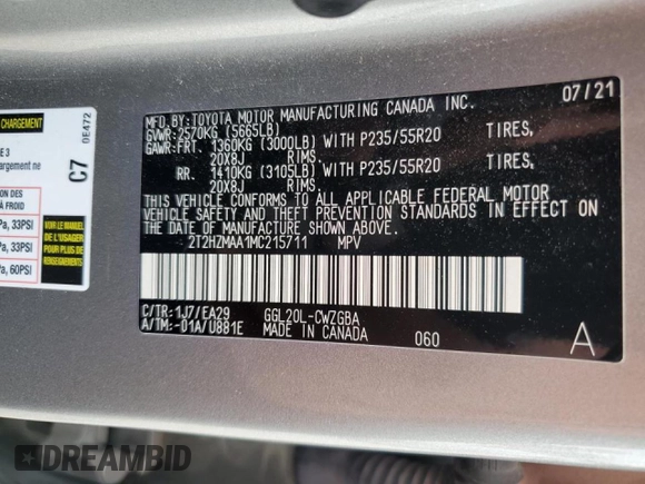 2021 Lexus RX with VIN 2T2HZMAA1MC215711, listed as a Copart auction lot 44385015 with 81,452 mi miles and Non Repairable. Bid and sale history available at carsss.com. Image 13.