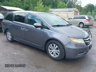 2015 Honda Odyssey EX z VIN 5FNRL5H49FB062798, wystawiony jako IAAI lot #42334124 z przebiegiem 166 620 mil mil oraz . Historia ofert i sprzedaży dostępna na DreamBid. Obrazek 1.
