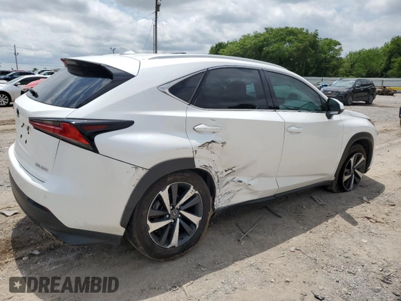 2020 Lexus NX 300 z VIN JTJGARBZ5L5010328, wystawiony jako Copart lot #58437605 z przebiegiem 67 752 mil mil oraz Szkoda całkowita • Salvage title. Historia ofert i sprzedaży dostępna na DreamBid. Obrazek 3.