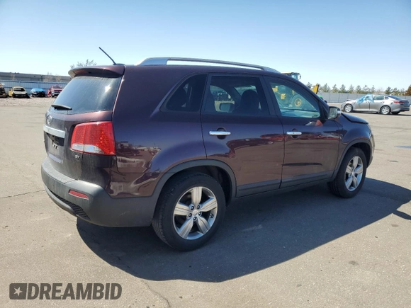 2013 Kia Sorento EX with VIN 5XYKU3A60DG343229, listed as a Copart auction lot 52210945 with 193,362 mi miles and Salvage Title. Bid and sale history available at carsss.com. Image 3.