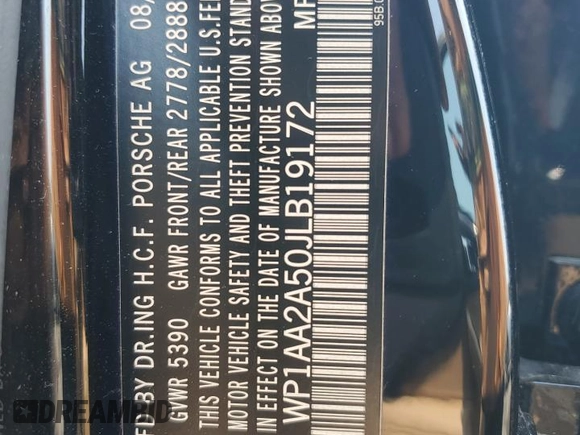 2018 Porsche Macan с VIN WP1AA2A50JLB19172, выставлен на аукционе Copart как лот 60455995 с пробегом 59 268 миль миль и Списание • Salvage title. История ставок и продаж доступна на DreamBid. Изображение 13.