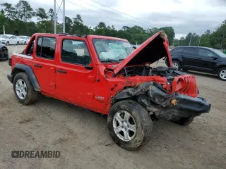 2021 Jeep Wrangler Unlimited Sport S with VIN 1C4HJXDN8MW622007, listed as a Copart auction lot 55930305 with Not provided miles and Salvage title. Bid and sale history available at DreamBid. Image 4.