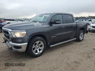 2019 Ram 1500 Big Horn/Lone Star with VIN 1C6SRFFT0KN605717, listed as a Copart auction lot 51097395 with 195,028 mi miles and Salvage Title. Bid and sale history available at carsss.com. Image 1.