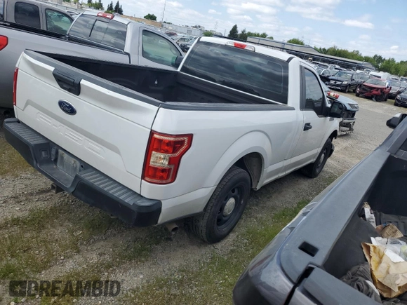 2018 Ford F-150 XL with VIN 1FTMF1CB7JFB12392, listed as a Copart auction lot 49293455 with 172,919 mi miles and Salvage Title. Bid and sale history available at carsss.com. Image 3.