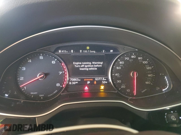 2019 Audi Q7 Premium with VIN WA1AAAF72KD003418, listed as a Copart auction lot 87104674 with 70,863 mi miles and Salvage title. Bid and sale history available at DreamBid. Image 9.