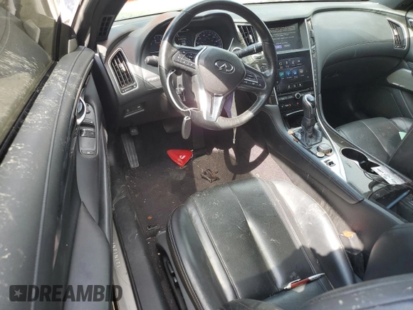 2017 Infiniti Q60 Premium with VIN JN1EV7EL1HM550172, listed as a Copart auction lot 60132375 with 110,704 mi miles and Salvage title. Bid and sale history available at DreamBid. Image 8.