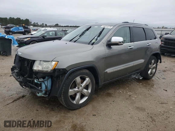 2013 Jeep Grand Cherokee Overland with VIN 1C4RJFCT7DC522416, listed as a Copart auction lot 44614375 with 170,786 mi miles and Salvage Title. Bid and sale history available at carsss.com. Image 1.