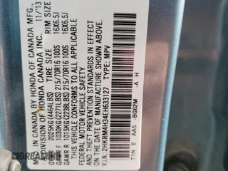 2014 Honda CR-V LX with VIN 2HKRM4H34EH633127, listed as a Copart auction lot 84231954 with 127,518 mi miles and Salvage Title. Bid and sale history available at carsss.com. Image 14.