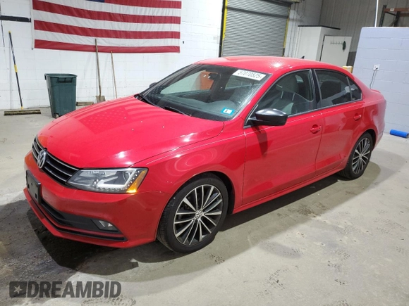 2016 Volkswagen Jetta Sport with VIN 3VWB17AJ4GM239710, listed as a Copart auction lot 57070525 with 107,576 mi miles and Salvage title. Bid and sale history available at DreamBid. Image 1.