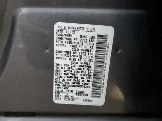 2013 Nissan Murano SL with VIN JN8AZ1MW2DW304310, listed as a Copart auction lot 42087685 with 134,251 mi miles and Salvage Title. Bid and sale history available at carsss.com. Image 13.