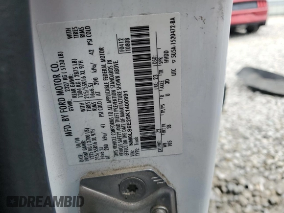 2019 Ford Transit Connect XL with VIN NM0LS6E25K1400991, listed as a Copart auction lot 84215244 with 141,802 mi miles and Salvage title. Bid and sale history available at DreamBid. Image 13.