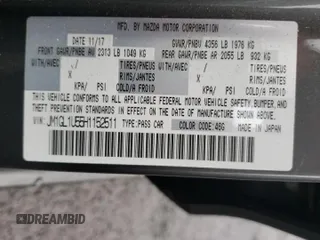 2017 Mazda 6 Sport with VIN JM1GL1U55H1152511, listed as a Copart auction lot 48801855 with 167,197 mi miles and Non Repairable. Bid and sale history available at DreamBid. Image 12.