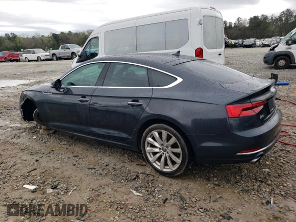 2018 Audi A5 Sportback Premium Plus with VIN WAUBNCF53JA009993, listed as a Copart auction lot 43005983 with 55,074 mi miles. Bid and sale history available at carsss.com. Image 2.