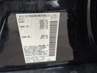 2016 Nissan Altima SR with VIN 1N4AL3AP2GC142213, listed as a IAAI auction lot 41946863 with 100,858 mi miles and . Bid and sale history available at carsss.com. Image 9.