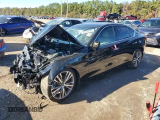 2021 Infiniti Q50 3.0t SENSORY with VIN JN1EV7CP0MM705956, listed as a Copart auction lot 84794454 with 0 mi miles and Salvage Title. Bid and sale history available at carsss.com. Image 1.