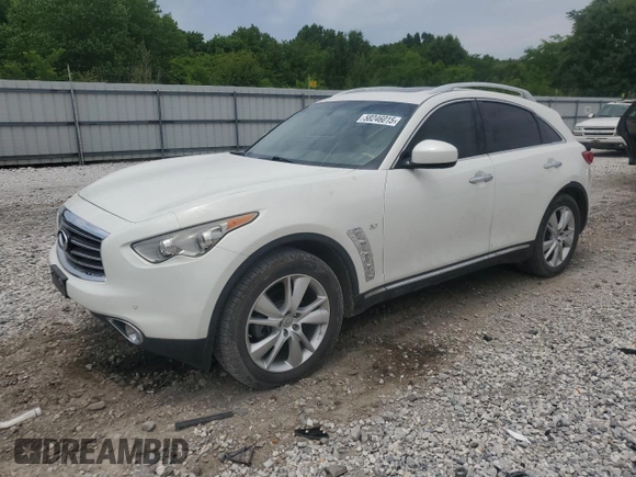 2015 Infiniti QX70 with VIN JN8CS1MU7FM381300, listed as a Copart auction lot 58246015 with 142,043 mi miles and Clean title. Bid and sale history available at DreamBid. Image 1.