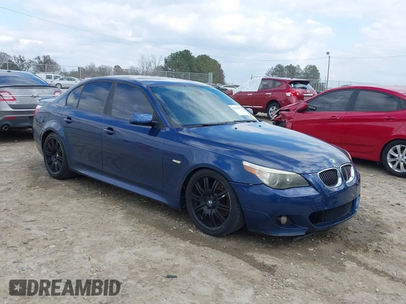 2007 BMW 5 Series 530i with VIN WBANE73577CM49320, listed as a IAAI auction lot 41531892 with 132,117 mi miles. Bid and sale history available at carsss.com. Image 1.