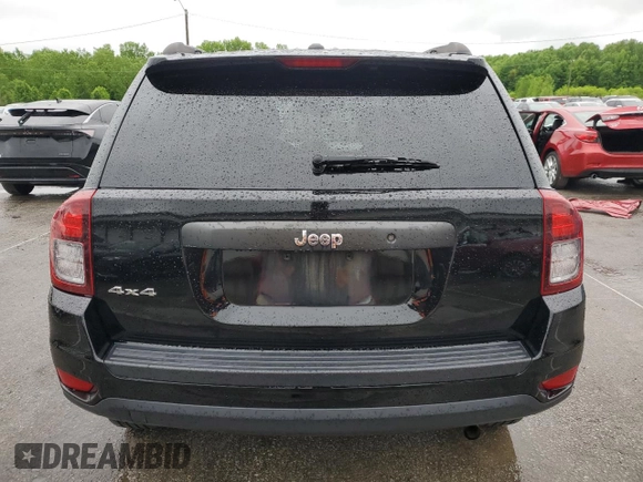 2017 Jeep Compass Sport SE with VIN 1C4NJDBB7HD173530, listed as a Copart auction lot 55295085 with 112,391 mi miles and Salvage title. Bid and sale history available at DreamBid. Image 6.
