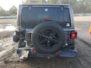 2020 Jeep Wrangler Unlimited Sahara Altitude z VIN 1C4HJXEG7LW312770, wystawiony jako Copart lot #81186294 z przebiegiem 56 926 mil mil oraz Szkoda całkowita • Salvage title. Historia ofert i sprzedaży dostępna na DreamBid. Obrazek 6.