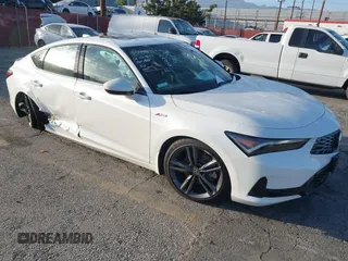 2025 Acura Integra w/A-Spec Package z VIN 19UDE4H37SA003100, wystawiony jako IAAI lot #41668385 z przebiegiem 156 mil mil oraz . Historia ofert i sprzedaży dostępna na DreamBid. Obrazek 1.