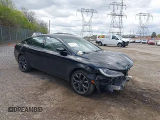 2015 Chrysler 200 S with VIN 1C3CCCDG7FN523416, listed as a IAAI auction lot 42024055 with 107,480 mi miles. Bid and sale history available at carsss.com. Image 1.