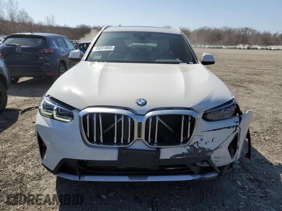2024 BMW X3 xDrive30i with VIN 5UX53DP0XR9V54471, listed as a Copart auction lot 49241855 with 10,125 mi miles and Salvage Title. Bid and sale history available at carsss.com. Image 5.