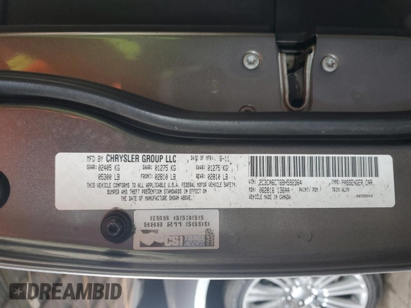 2011 Chrysler 300 with VIN 2C3CA6CT6BH592364, listed as a Copart auction lot 46150715 with 146,131 mi miles and Salvage Title. Bid and sale history available at carsss.com. Image 13.