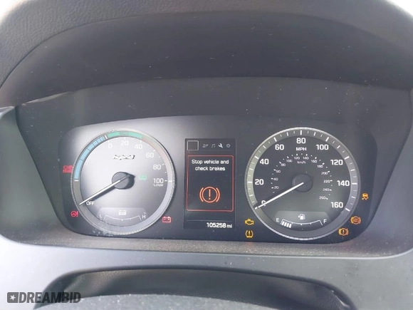 2017 Hyundai Sonata Hybrid SE with VIN KMHE24L11HA055974, listed as a IAAI auction lot 41040102 with 105,258 mi miles. Bid and sale history available at carsss.com. Image 7.