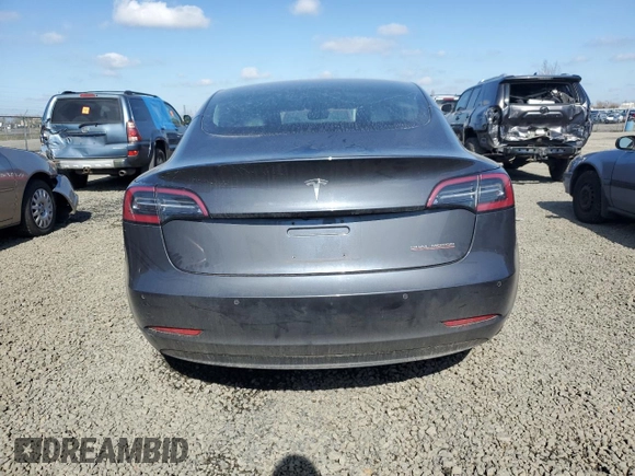 2018 Tesla Model 3 Long Range Battery with VIN 5YJ3E1EBXJF103797, listed as a Copart auction lot 47920715 with Not Provided miles and Salvage Title. Bid and sale history available at DreamBid. Image 6.