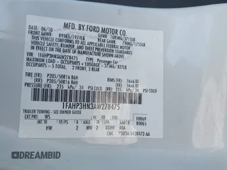 2010 Ford Focus SEL with VIN 1FAHP3HN3AW278475, listed as a IAAI auction lot 41637113 with 0 mi miles. Bid and sale history available at carsss.com. Image 9.