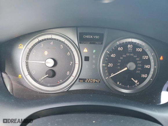 2007 Lexus ES 350 with VIN JTHBJ46G572075081, listed as a Copart auction lot 51098555 with 220,942 mi miles and Non Repairable. Bid and sale history available at carsss.com. Image 9.