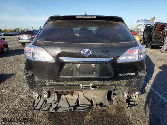 2012 Lexus RX 450h with VIN JTJZB1BA6C2407517, listed as a Copart auction lot 77447584 with 207,412 mi miles and Salvage Title. Bid and sale history available at carsss.com. Image 6.