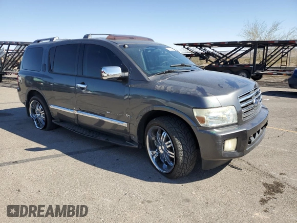 2005 Infiniti QX56 with VIN 5N3AA08C55N807630, listed as a Copart auction lot 73552184 with 165,059 mi miles and Salvage Title. Bid and sale history available at carsss.com. Image 4.
