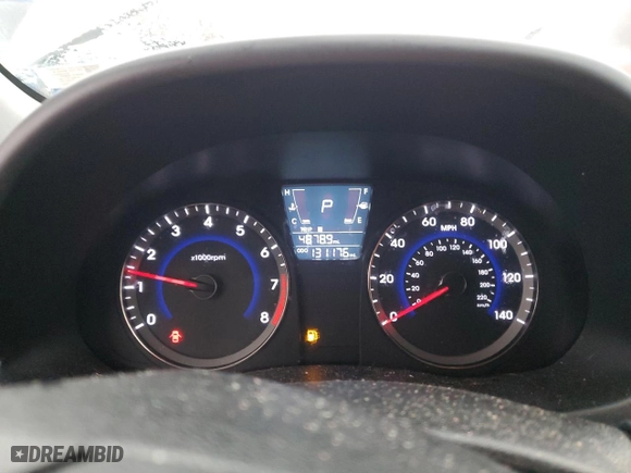2014 Hyundai Accent GS with VIN KMHCT5AE7EU161744, listed as a Copart auction lot 43240345 with 131,176 mi miles and Salvage Title. Bid and sale history available at carsss.com. Image 9.