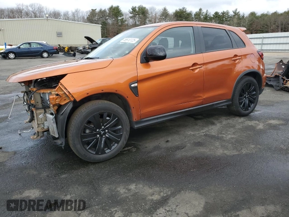2022 Mitsubishi Outlander Sport ES with VIN JA4ARUAU8NU013690, listed as a Copart auction lot 49910125 with 67,531 mi miles and Salvage Title. Bid and sale history available at carsss.com. Image 1.