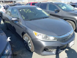 2017 Honda Accord Hybrid with VIN JHMCR6F32HC016281, listed as a IAAI auction lot 41835424 with 120,560 mi miles. Bid and sale history available at carsss.com. Image 1.