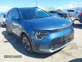 2023 Kia Niro EV Wind with VIN KNDCR3L19P5038753, listed as a IAAI auction lot 41750599 with 59,182 mi miles. Bid and sale history available at carsss.com. Image 1.