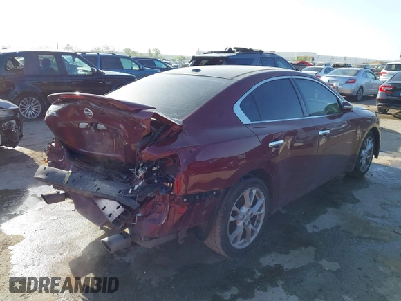2013 Nissan Maxima S with VIN 1N4AA5AP5DC847780, listed as a IAAI auction lot 42018318 with 128,839 mi miles and . Bid and sale history available at DreamBid. Image 4.