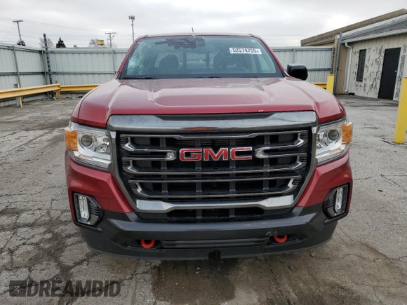 2021 GMC Canyon 4WD AT4 w/Cloth with VIN 1GTG6FENXM1185842, listed as a Copart auction lot 52574755 with 47,322 mi miles and Salvage Title. Bid and sale history available at carsss.com. Image 5.
